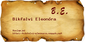 Bikfalvi Eleonóra névjegykártya