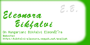 eleonora bikfalvi business card